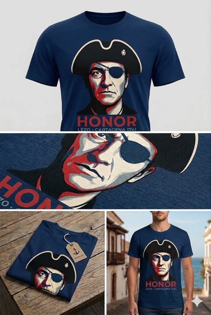 HONOR – Camiseta de Blas de Lezo | Cartagena de Indias 1741