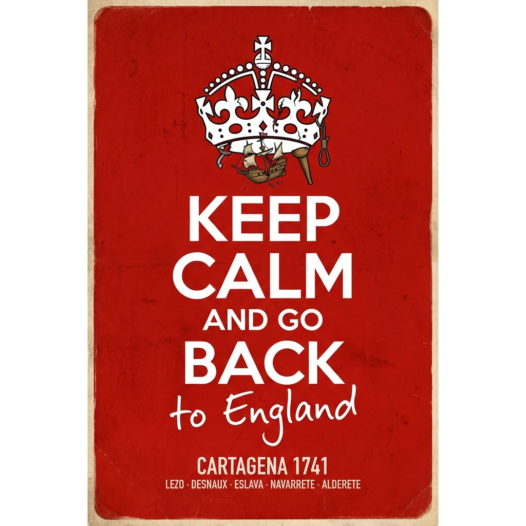 KEEP CALM AND GO BACK – Camiseta de Blas de Lezo | Cartagena de Indias 1741