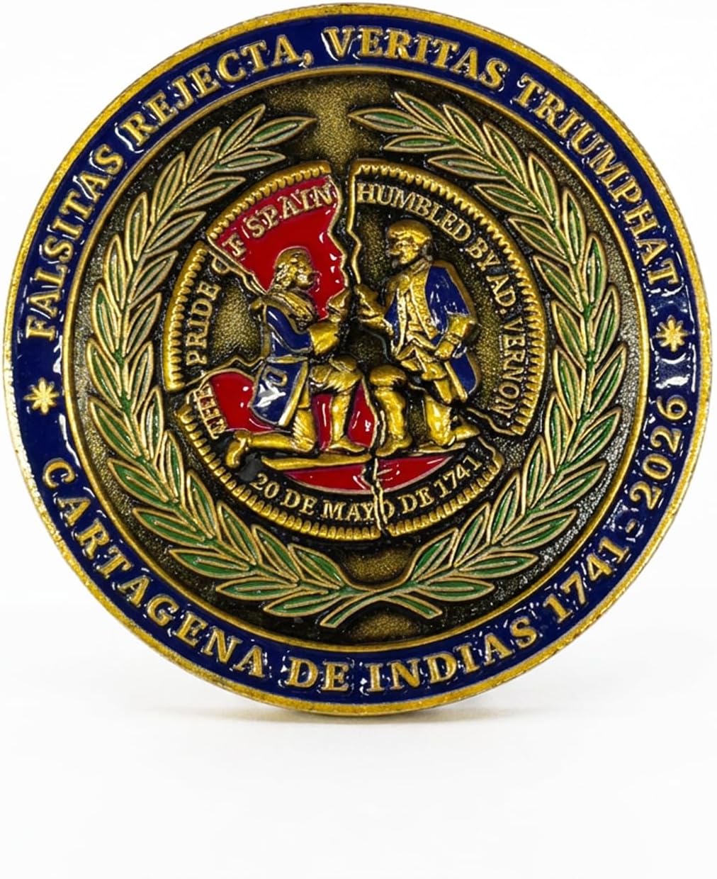 Moneda Conmemorativa Cartagena de Indias 285 aniversario 45 mm