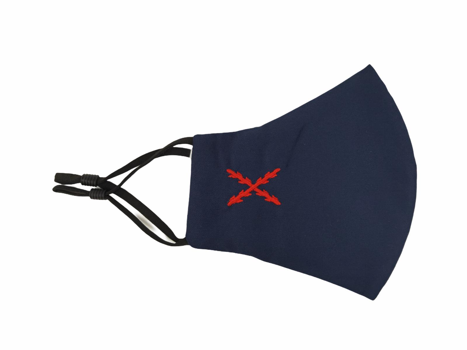 Mascarilla de la Cruz de Borgoña Bordada