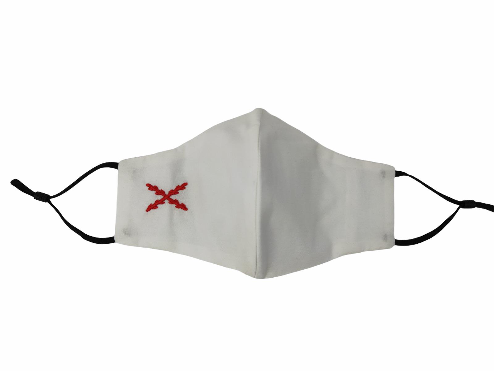 Mascarilla de la Cruz de Borgoña Bordada