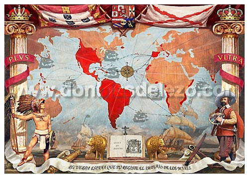 Lamina Mapa Mundi España Recuerda que tu registe el imperio de los mares