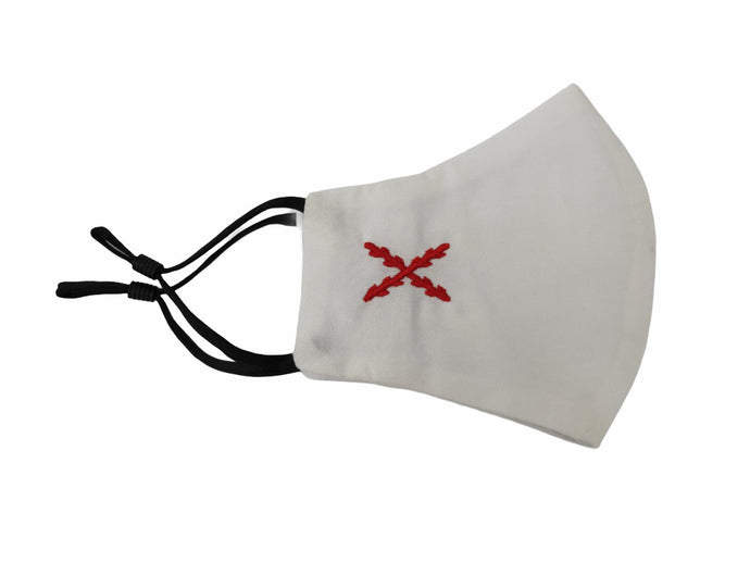 Mascarilla de la Cruz de Borgoña Bordada