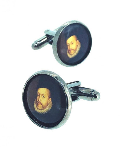Gemelos para Camisa Felipe II Rey de España de 16 mm - BlasdeLezo
