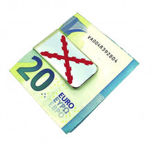 Cargar imagen en el visor de la galería, Money Clip Pinza de Billetes Bandera de la Cruz de Borgoña San Andrés 5cm - BlasdeLezo