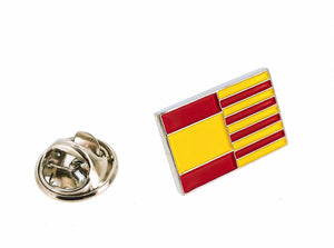 Pin de solapa de la Bandera Cataluña y España de 17 mm - BlasdeLezo