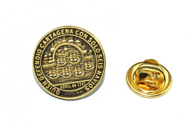 Pin de Solapa Medalla de Blas de Lezo Homenaje Reverso de 16mm. - BlasdeLezo